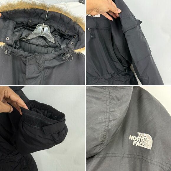 VTG THE NORTH FACE Size XL Black Mens Goosedown Parka Hooded Jacket - Picture 14 of 16